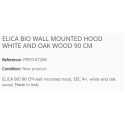 ELICA BIO WALL MOUNTED HOOD WHITE AND OAK WOOD 90 CM