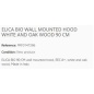 ELICA BIO WALL MOUNTED HOOD WHITE AND OAK WOOD 90 CM