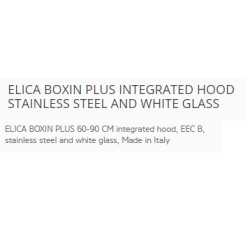 ELICA BOXIN PLUS INTEGRATED HOOD STAINLESS STEEL AND WHITE GLASS