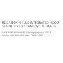 ELICA BOXIN PLUS INTEGRATED HOOD STAINLESS STEEL AND WHITE GLASS