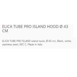 ELICA TUBE  PRO ISLAND INSELHAUBE Ø 43 CM