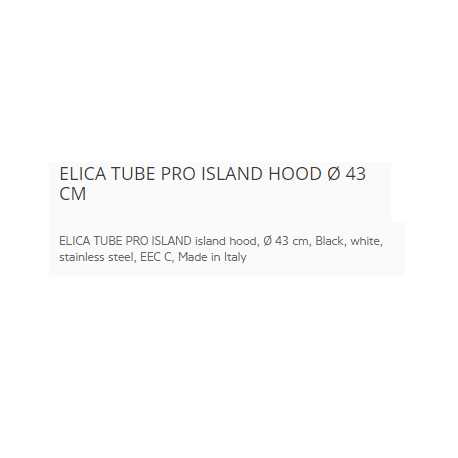 ELICA TUBE PRO ISLAND HOOD Ø 43 CM
