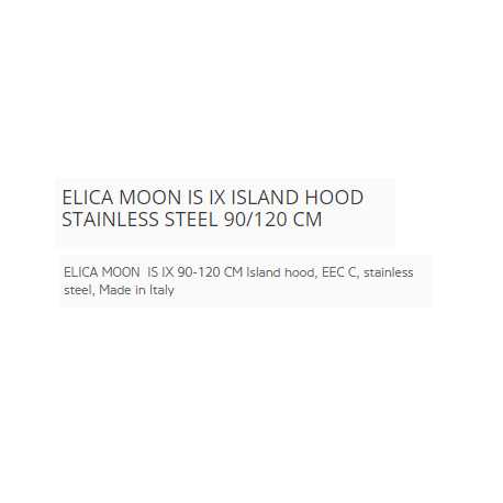 ELICA MOON IS IX INSELHAUBE Edelstahl EEK C 90-120 CM