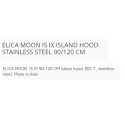 CAPPA A ISOLA ELICA MOON IS IX ACCIAIO INOX CLASSE C 90/120 CM