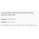 CAPPA A ISOLA ELICA JUNO BIANCA Ø 50 CM