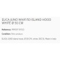 ELICA JUNO WH/F/50 ISLAND HOOD WHITE Ø 50 CM