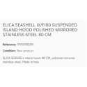 CAPPA A ISOLA ELICA SEASHELL IX/F/80 ACCIAIO INOX LUCIDO SPECCHIATO 80 CM