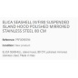 ELICA SEASHELL IX/F/80 SUSPENDED ISLAND HOOD POLISHED MIRRORED STAINLESS STEEL 80 CM