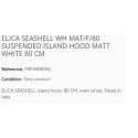 ELICA SEASHELL WH MAT/F/80 SUSPENDED ISLAND HOOD MATT WHITE 80 CM