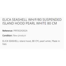 CAPPA A ISOLA ELICA SEASHELL WH/F/80 BIANCO PERLA 80 CM