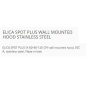 CAPPA A PARETE ELICA SPOT PLUS IX ACCIAIO INOX CLASSE A