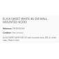 ELICA SWEET WHITE 85 CM WALL MOUNTED HOOD