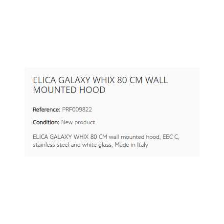 ELICA GALAXY WHIX 80 CM WALL MOUNTED HOOD