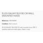 CAMPANA A PARED ELICA GALAXY BLIX 80 CM CLASE C CAMPANA A PARED ELICA GALAXY BLIX 80 CM CLASE C