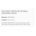 ELICA BELT WHITE 80 CM WALL MOUNTED HOOD