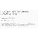 ELICA BELT BLACK 80 CM WALL MOUNTED HOOD