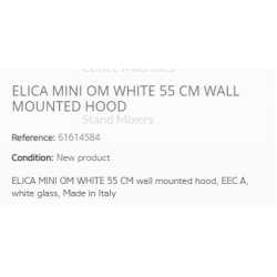 ELICA MINI OM WHITE 55 CM WALL MOUNTED HOOD
