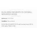 ELICA HOTTE DÉCORATIVE MURALE MINI OM WHITE 55 CM CL. A