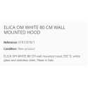 ELICA OM WHITE 80 CM WALL MOUNTED HOOD