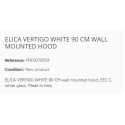 ELICA HOTTE DÉCORATIVE MURALE VERTIGO WHITE 90 CM CL. C