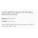 ELICA VERTIGO BLACK 90 CM WALL MOUNTED HOOD