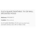 ELICA NUAGE PAINTABLE 76 CM WALL MOUNTED HOOD