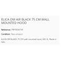 ELICA OM AIR BLACK 75 CM WALL MOUNTED HOOD