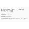 ELICA OM AIR WHITE 75 CM WALL MOUNTED HOOD