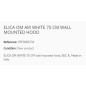 ELICA HOTTE DÉCORATIVE MURALE OM AIR WHITE 75 CM CL. A