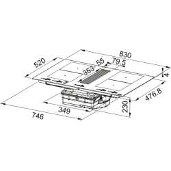 FRANKE MYTHOS FMY 8391 HI INDUCTION HOB WITH INTEGRATED HOOD 83 CM INSTALLATION MODE DUCT OUT