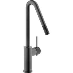 NOBILI RESPIRO GRIFO MONOCOMANDO PARA FREGADERO GRAFITE CEPILLADO