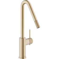 NOBILI RESPIRO SINGLE LEVER SINK MIXER TAP MIELE BRUSHED
