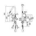 NOBILI RESPIRO SINGLE LEVER SINK MIXER TAP MIELE BRUSHED
