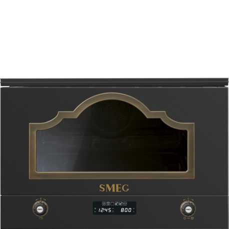 SMEG MP722AO MICROWAVE OVEN WITH ELECTRIC GRILL H 39 CM AESTHETIC CORTINA ANTHRACITE