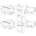 SMEG MP722AO MICROWAVE OVEN WITH ELECTRIC GRILL H 39 CM AESTHETIC CORTINA ANTHRACITE