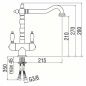 NOBILI ANTICA AT18117 DUAL CONTROL SINK KITCHEN MIXER TAP TABACCO MATT