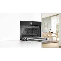 BOSCH CMG7761B1 EINBAU KOMPAKT-MIKROWELLEN PYROLYTISCHER H 45 CM SCHWARZ