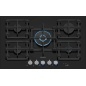 SIEMENS ER7A6RH40 GAS HOB BLACK GLASS 75 CM