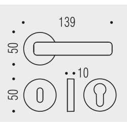 COLOMBO DESIGN DOOR HANDLES PAIR DUE MOOD COLLECTION MADE IN ITALY
