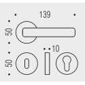 COLOMBO DESIGN DOOR HANDLES PAIR DUE MOOD COLLECTION MADE IN ITALY