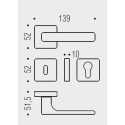 COLOMBO DESIGN DOOR HANDLES PAIR DUEQ MOOD COLLECTION MADE IN ITALY