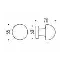 COLOMBO DESIGN ONE MOOD COLLECTION POMO DE PUERTA FIJO