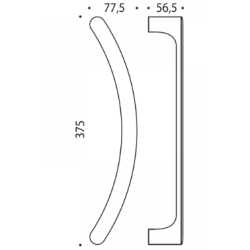 COLOMBO DESIGN ONE/ONEQ MOOD COLLECTION PULL HANDLE WITHOUT ROSES