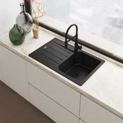 FRANKE LINA SEMI-PRO ROBINET MITIGEUR MONOCOMMANDE AVEC DOUCHETTE NOIR MAT