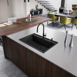 FRANKE MARIS SLIM J ROBINET MITIGEUR MONOCOMMANDE AVEC DOUCHETTE BLACK MATT