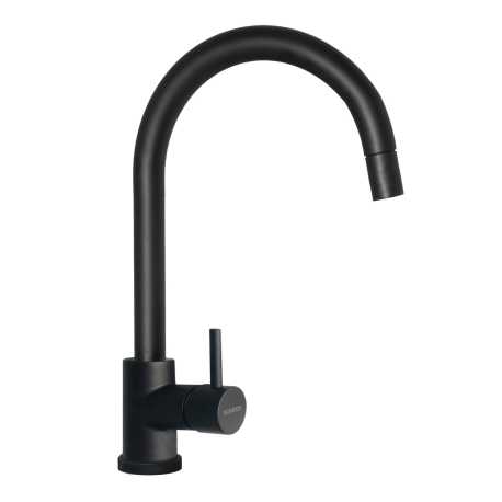 SCHOCK AQUAPLAN UNDER WINDOW KITCHEN SINGLE LEVER SINK MIXER TAP WITH PULL OUT SHOWER MATT BLACK