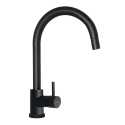 SCHOCK AQUAPLAN UNDER WINDOW KITCHEN SINGLE LEVER SINK MIXER TAP WITH PULL OUT SHOWER MATT BLACK