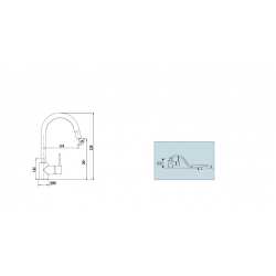 SCHOCK AQUAPLAN UNDER WINDOW KITCHEN SINGLE LEVER SINK MIXER TAP WITH PULL OUT SHOWER MATT BLACK
