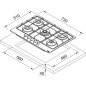 FRANKE SMART 750 GASKOCHFELD SCHWARZER KRISTALL 75 CM