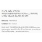 ELICA INDUCTION HOB/OVEN/ASPIRATION ALL IN ONE LHOV BLACK GLASS 90 CM